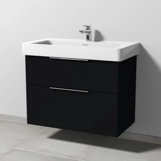 Sanipa 3way Waschtischunterbau zu Laufen Pro S Waschtisch mit 2 Auszügen, Schwarz-Matt UF76908