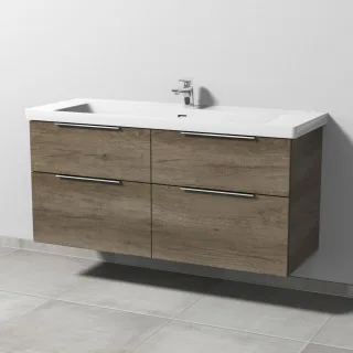 Sanipa 3way Waschtischunterbau zu Villeroy & Boch Subway 3.0 Waschtisch mit 4 Auszügen, Eiche-Nebras UM85037