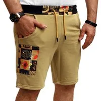 RMK Shorts Herren Short kurze Hose Sommer Bermuda Basic Einfarbig Elastikbund mit Tunnelzug