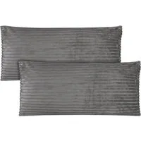 Aspero Kissenbezüge 2 Kissenbezüge aus Streifen-Flanell 40x80 cm, Kopfkissen aus hautsympathischem Material