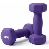 relaxdays Gymnastikhantel Hanteln 2er Set Gusseisen, 1kg
