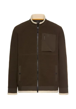 camel active - Sweatjacke mit Taschen dark brown - Gr. - M