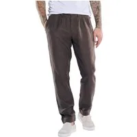 emilio adani Chinohose Herren Chino aus 100% Leinen, Dunkelbraun