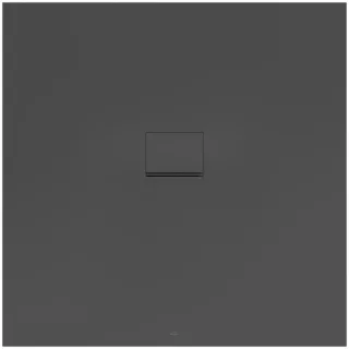 Villeroy und Boch Squaro Infinity Duschwanne UDQ1212SQI1MV1S 120 x 120 x 4 cm, anthracite, Aufmaß für flächenbündige Installation