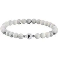 Kim Johanson Armband Armschmuck aus Howlith, in weiß, mit Buchstabe