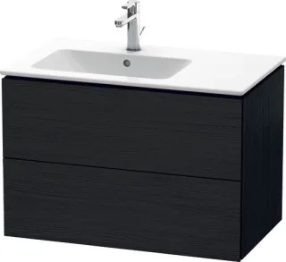 Duravit L-Cube Waschtischunterbau wandhängend Eiche Schwarz Matt 820x481x550 mm - LC629101616 LC629101616