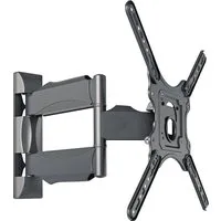 Schwaiger TV-Wandhalterung 719420, (bis 75 Zoll, neigbar, schwenkbar, drehbar, bis 35kg, bis 400x400mm, integrierte Kabelführung, schwarz)