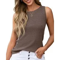Arach&Cloz Tanktop Damen Stricktop Ärmellose Leichte Wolle Pullover Oberteile ideal für Alltag, Büro und Freizeit.