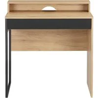 OTTO home Schreibtisch Moid, Computertisch in modernem Design, Breite 80 cm, mit Schublade, Kabeldurchlass & Metallkufe