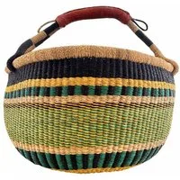 Einkaufskorb Bolga Korb - New Ho - Rund, Kunstvoll geflochtene Bolga Körbe – Charakterstücke voller Tradition