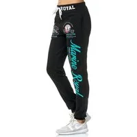 L.gonline Jogginghose Damen JoggingHOSE lang, Trainingshose Baumwolle, Sporthose mit Bündc (Sweatpants, 1-tlg) mit elastischem Bund