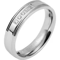 AKZENT Partnerring Shining Aura, silberfarbig, langlebig, Damen Ring