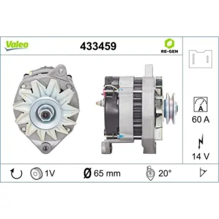 Valeo Generator  60A Renault 19 Clio Rapid 433459
