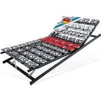 Tellerlattenrost anpassungsfähiger T-Flex, KF Lattenrost de Luxe bis 300 KG Tragkraft, Matratzen Perfekt, Kopfteil VERSTELLBAR, Fußteil VERSTELLBAR, Tellermodule im Hüftbereich verstellbar