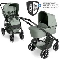 ABC Design Kombi-Kinderwagen Salsa 5 Air - Pine, 2in1 Kinderwagen Buggy Set mit Babywanne, Sportsitz & Regenschutz