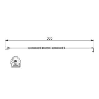 Bosch Warnkontakt f?r Bremsbel?ge Jaguar Xf Xj Xk