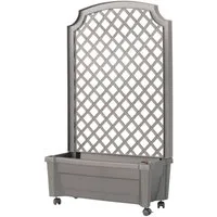KHW Spalier, Pflanzkasten auf Rollen mit Bewässerungssystem, BxTxH: 79x35x134 cm