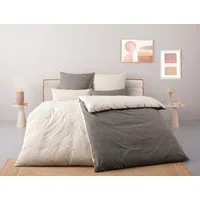 Bruno Banani Wendebettwäsche Merlin in Gr. 135x200 oder 155x220 cm, Linon, 2 teilig, Baumwollbettwäsche, Leinen-Look in Melange-Optik
