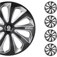 OMAC Radkappen Sparco 14 Zoll Roma Silber Grau 4tlg, (4-St) Einfache Installation, Haltbar