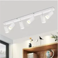 ZMH Deckenstrahler 6 Flammig Schwenkbar355° Deckenspots Küchenlampe für Büro, Einfache Installation, ohne Leuchtmittel, Flurlampe GU10 Deckenlampe Strahler Esszimmer