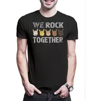 Urban Backwoods Print-Shirt We Rock Together Herren T-Shirt Diversity Diversität Gleichheit Unity (1-tlg) Black Lives Matter Love
