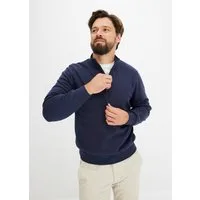 bonprix Sweatshirt mit Stehkragen mit kurzem Reißverschluss, Regular Fit, unifarben