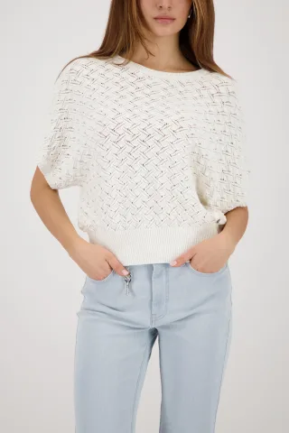 monari - Ajour-Strickpullover off-white - Gr. - 36
