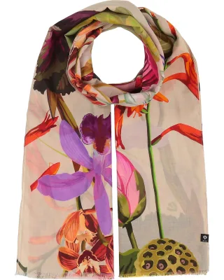 FRAAS - Schal XL-Schal mit Blumen-Design - vielseitig tragbar butter cream - Gr. - OS