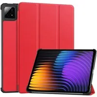 Wigento Tablet-Hülle 3folt Wake UP für Xiaomi Pad 8 / 8 Pro / Pad 7 / 7 Pro Smart Rot, 3-Fach Halterung, Kratzfest, Leicht
