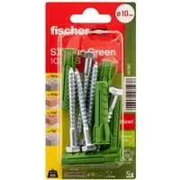 Dübel SX Plus Green 10x50 S K grün, 5 Stück, mit Schraube