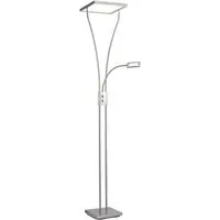 JUST LIGHT Stehlampe LED Deckenfluter MARIAN, dimmbar, Drehschalter, 2xLED-Board / 25 Watt, warmweiß, dimmbar per Drehknopf, schwenkbar, Leselampe
