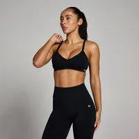MP Damen Tempo Nahtlos Geraffter Sport-BH - Schwarz - XXL