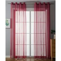 Gardinenbox Gardine (2 St), Ösen, transparent, Voile