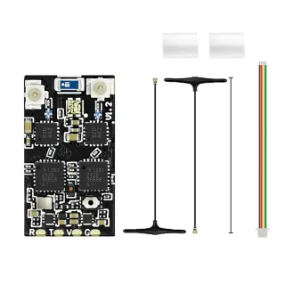 SEQURE 2.4GHz Dual RX True Diversity Dual Antenna Long Range High Refresh Rate Receiver for FPV Racing Drone Fixed Wing