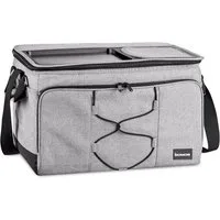 bomoe Kühltasche 45 Liter Kühltasche faltbar IceBreezer, Grau, Outdoor Rucksack mit 16h Kühlfunktion