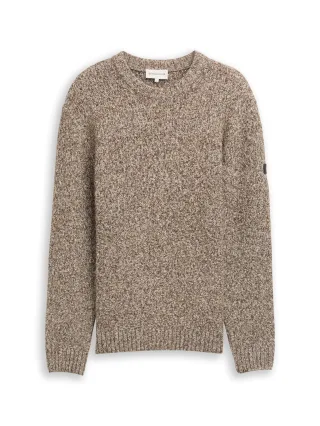 Tom Tailor - Strickpullover in Melange-Optik multicolor brown structure - Gr. - L