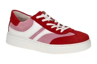 Gabor 86.406.38 Sneaker rot/softpink/fire/weiss - Echtleder - herausnehmbare ...
