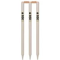 DSC Badmintonschläger DSC Duco Finish Cricket Stumps Set mit Bügeln, (Packungsinhalt: 6 Stumpen mit 4 Bügeln, Aus hochwertigem Naturholzmaterial mit Politur), Ideal für Vereine und Spiele