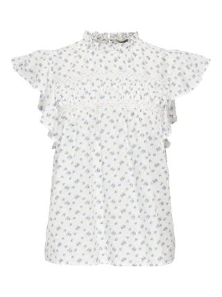 ONLY - ONLKATTI S/S DOBBY TOP WVN NOOS Cloud Dancer - Gr. - M