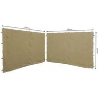 Quick Star Pavillonseitenteil 2 Seitenteile 295x201cm für Pavillon Roma 3x3 Sand, 300x195 cm