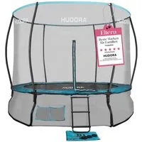 Hudora Gartentrampolin Fantastic Complete für Kinder/Jugendliche & Erwachsene, Ø 300 cm, mit Sicherheitsnetz, TÜV-GS geprüft, extra breite Randabdeckung