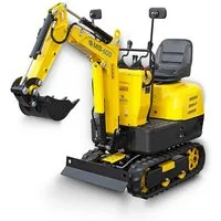 BAMATO Garten-Multifunktionsgerät Bagger Minibagger MIB-600 Kettenbagger 8,8 kN Kettenantrieb E-Start, Stk, 1, 6,3 kW Benzinmotor, 69 cm Spurbreite, vorbefüllt mit Hydrauliköl