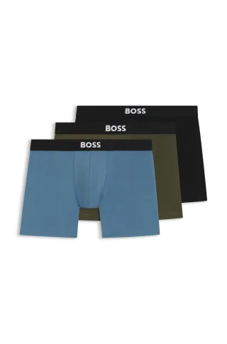 BOSS Menswear Black - BoxerBr 3P BOSS ONE Open Green - Gr. - XL