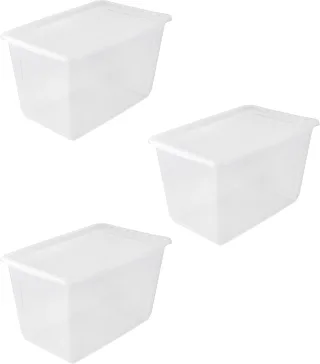 keeeper Aufbewahrungsbox "bea, 3er Set, mit Air Control-System 52L, 59 x 39 x 35 cm" Air-Control-System, stapelbar