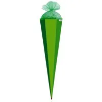 Roth Schultüte Roth XXL-Basteltüte, grün, 100cm, eckig, Rot(h)-Spitze, Tüllverschluss