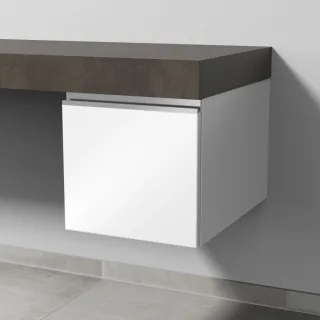 Sanipa Anbau-/Solitärschrank mit Auszug 2morrow (L2230) 340x350x520 Weiß-Glanz, L223078 L223078