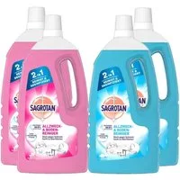 SAGROTAN Blütenfrische & Frischtraum 4 x 1,5l Allzweckreiniger (Multipack, [4-St. entfernt 99,9% der Bakterien für kraftvolle Boden- und Oberflächenreinigung)