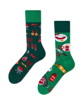 many mornings - Socken BBQ grün - Gr. - 35-38