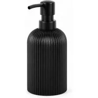Testrut Seifenspender SAMOS Seifenspender Schwarz Polyresin 330 ml gerippt, (1-tlg)
