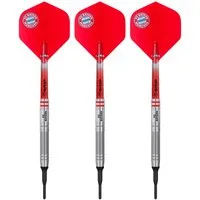 BULL'S Dart-Flights FC Bayern München I Softdarts Tungsten 18 g I Rot/Weiß